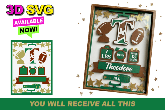 Download Birth Stats Announcement Signs Football - Sign Collection