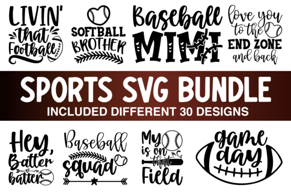 Download Sports SVG Bundle 30 Design - Sign Collection