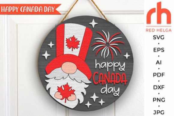 Download Happy Canada Day Door Sign SVG - Sign Collection