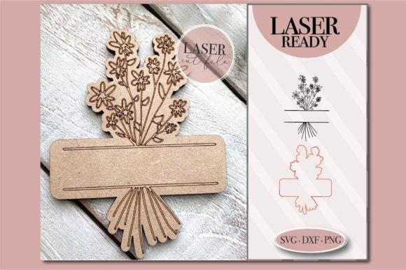 Download Flower Bouquet Name Sign SVG - Sign Collection