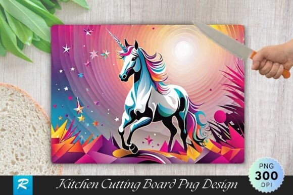 Download Unicorn Cutting Board Sublimation Design - Sign Collection