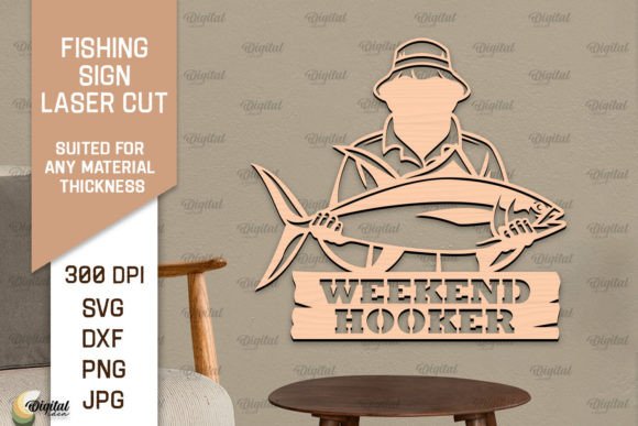 Download Fishing Sign LaserCut. Fishing Decor SVG - Sign Collection
