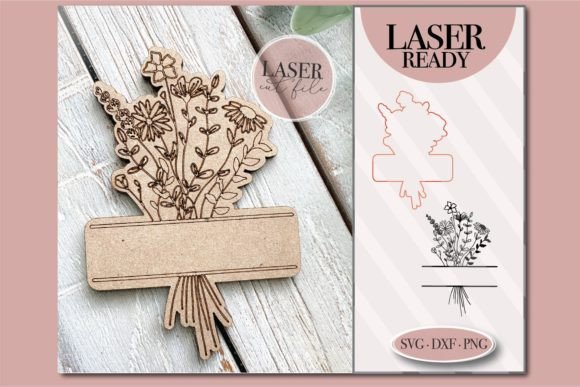 Download Flower Bouquet Name Sign SVG - Sign Collection