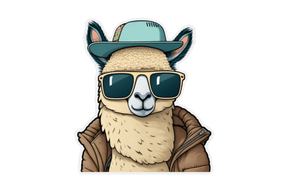 Download Chill Llama Sticker Design - Sign Collection
