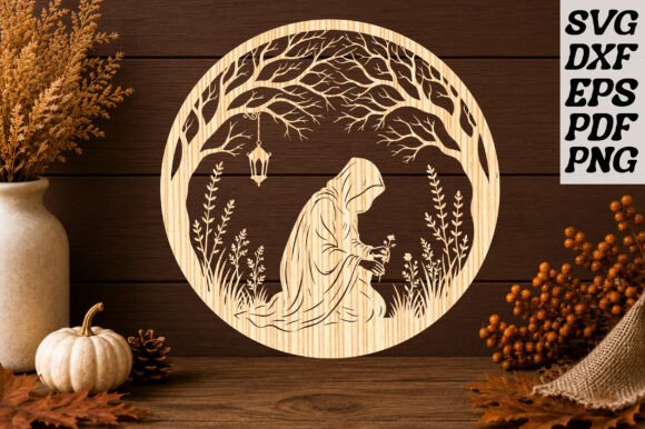 Download Grim Reaper Round Sign SVG - Sign Collection