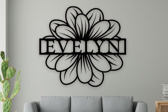 Download Sunflower Name Sign Laser Cut SVG - Sign Collection