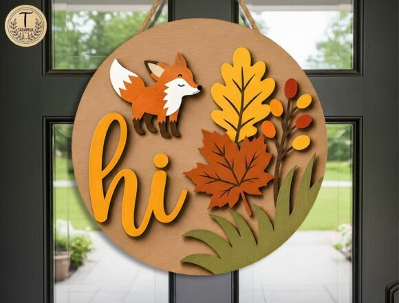 Download Fall Door Sign Laser Cut File SVG - Sign Collection