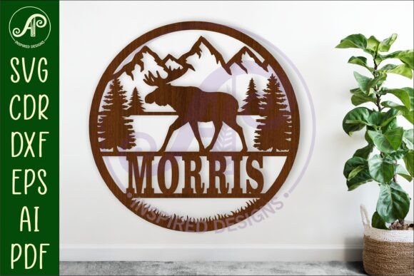 Download Moose Name Wall Art Sign, SVG File - Sign Collection