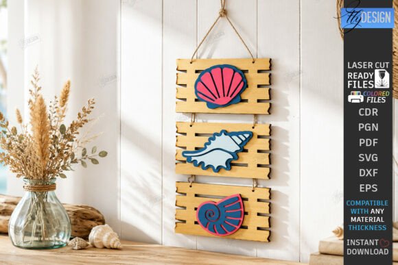 Download Coastal Hanging Decor Sign Laser Cut - Sign Collection