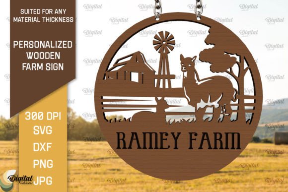 Download Personalized Wooden Farm Sign Laser Cut - Sign Collection
