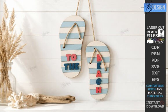 Download Coastal Hanging Decor Sign Laser Cut - Sign Collection