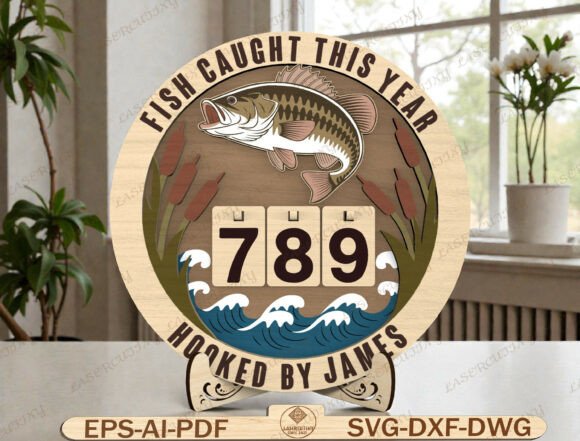 Download Fishing Tracker Sign Laser Cut File - Sign Collection