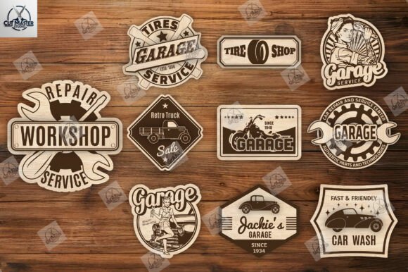 Download Garage Sign Laser Cut SVG Bundle - Sign Collection