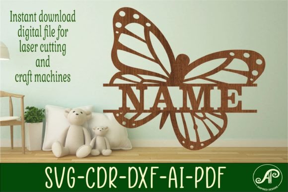 Download Monarch Butterfly Name Sign Svg Laser - Sign Collection