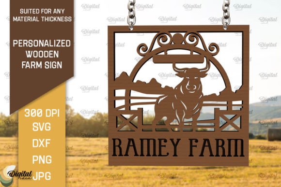 Download Personalized Wooden Farm Sign Laser Cut - Sign Collection