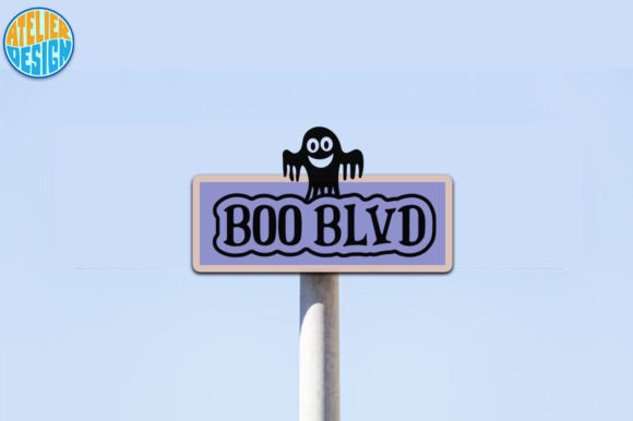 Download Boo Blvd Street Sign SVG - Sign Collection