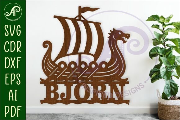 Download Viking Dragon Boat Personalize Name Sign - Sign Collection