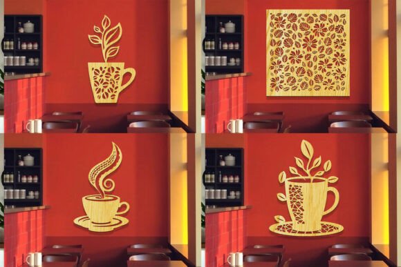 Download Laser Cut Coffee Shop Sign SVG Bundle - Sign Collection