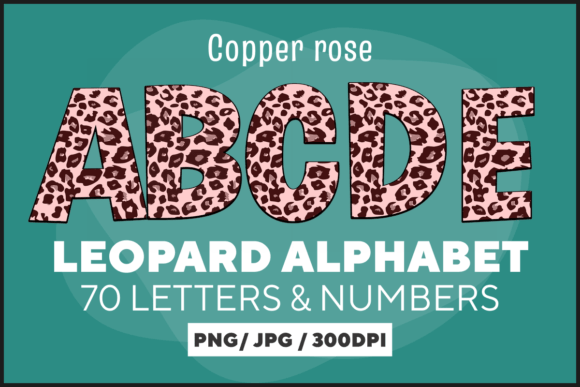 Download Copper Rose Leopard Letters - Letters Collection