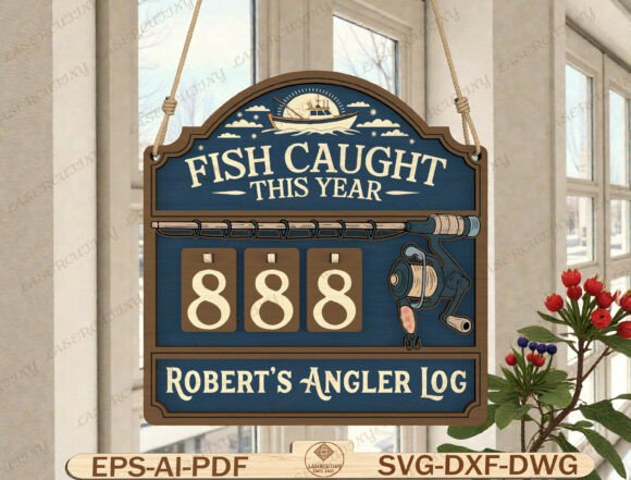 Download Fishing Tracker Sign Laser Cut File - Sign Collection