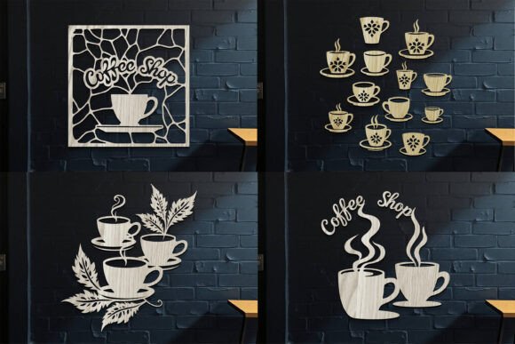 Download Laser Cut Coffee Shop Sign SVG Bundle - Sign Collection
