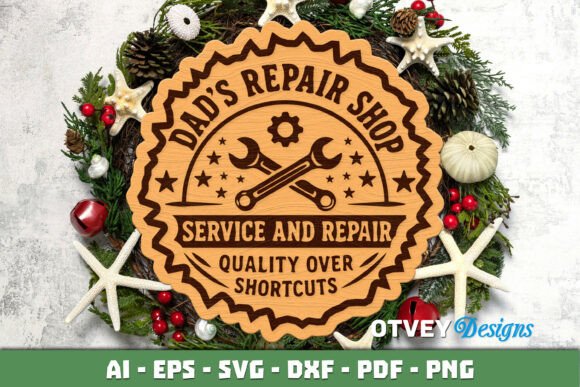 Download Wooden Dad's Garage Sign Lasercut - Sign Collection