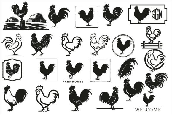 Download Rustic Rooster Farmhouse Sign Design - Sign Collection