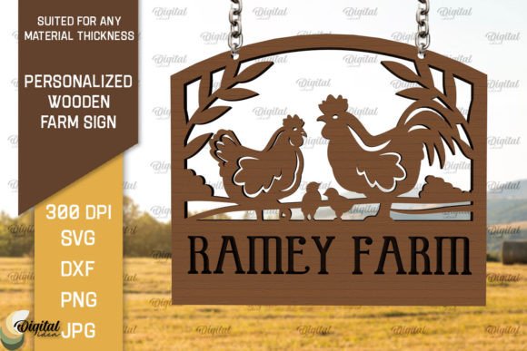 Download Personalized Wooden Farm Sign Laser Cut - Sign Collection