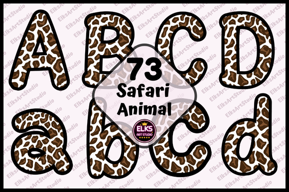 Download Safari Animal Print Letters Door Decor - Letters Collection