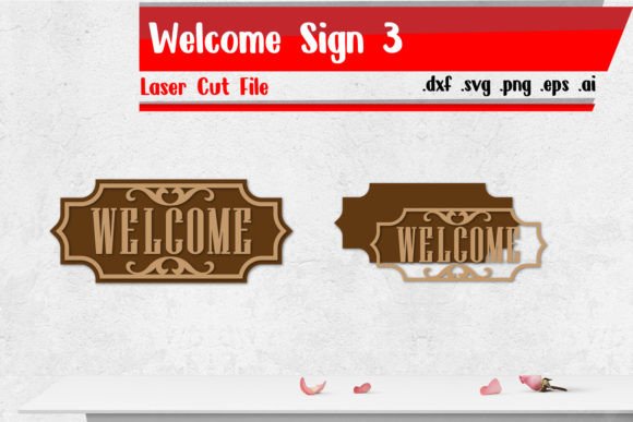 Download Welcome Sign 3 - Laser Cut Files - Sign Collection