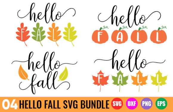 Download Hello Fall SVG Bundle - Fall Sign SVG - Sign Collection