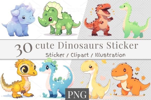 Download 30 Dinosaurs Sticker Clipart, PNG 815 - Dinosaurs Collection