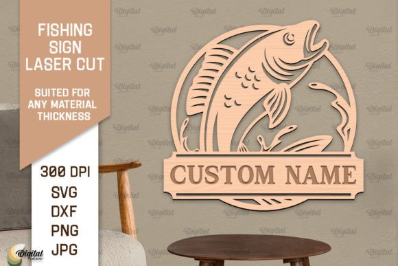 Download Fishing Sign LaserCut. Fishing Decor SVG - Sign Collection