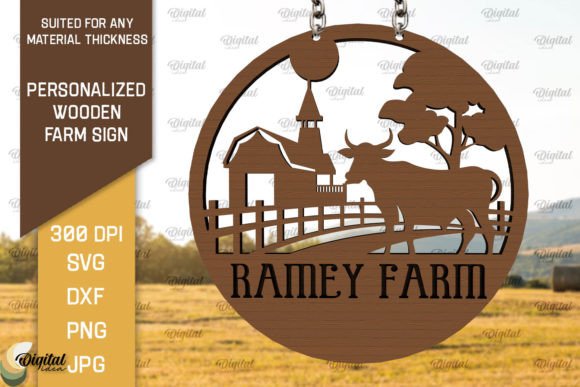 Download Personalized Wooden Farm Sign Laser Cut - Sign Collection