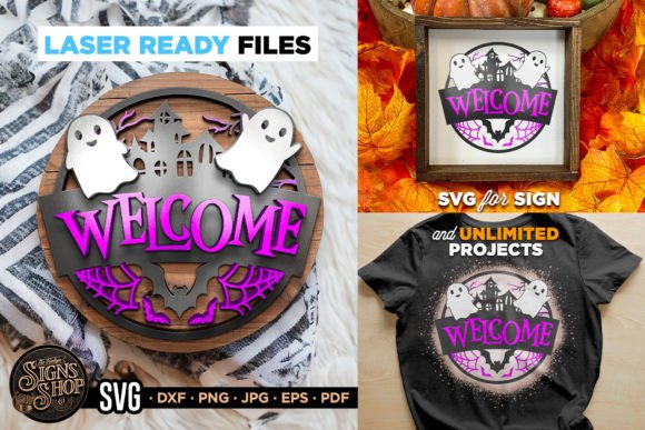 Download Welcome 3D Sign | Halloween SVG Sign - Sign Collection