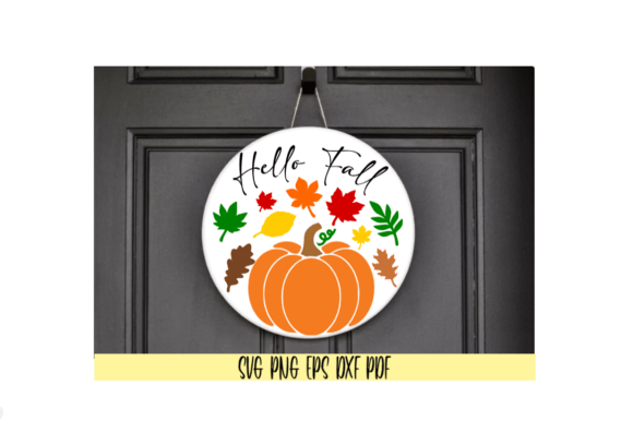 Download Hello Fall Door Hanger Design - Sign Collection