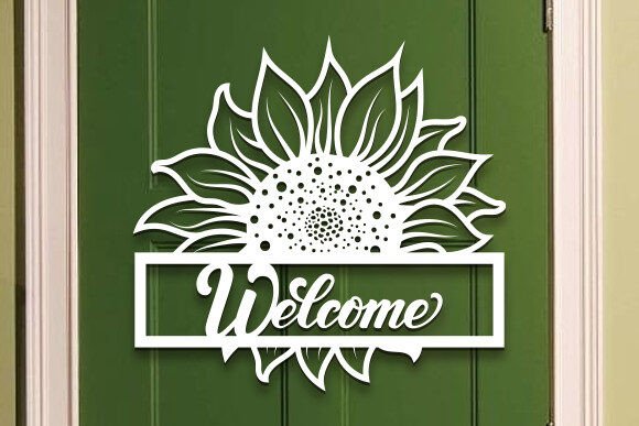 Download Sunflower Welcome Sign Wall Art Lasercut - Sign Collection