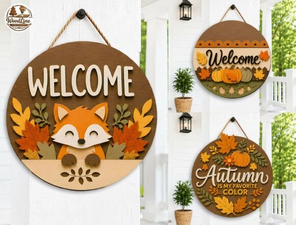 Download Autumn Door Sign SVG Bundle - Sign Collection