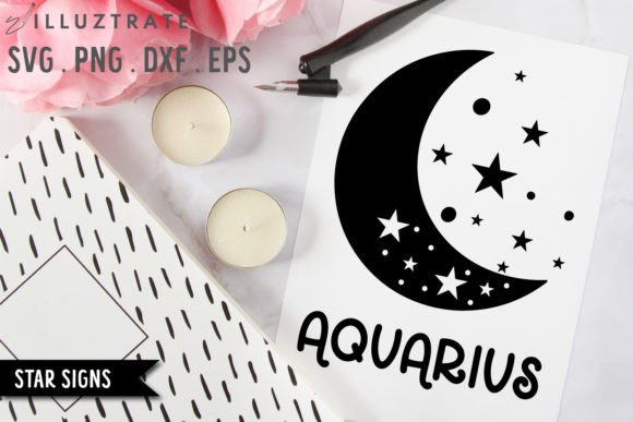 Download Aquarius SVG Cut File | Star Sign - Sign Collection