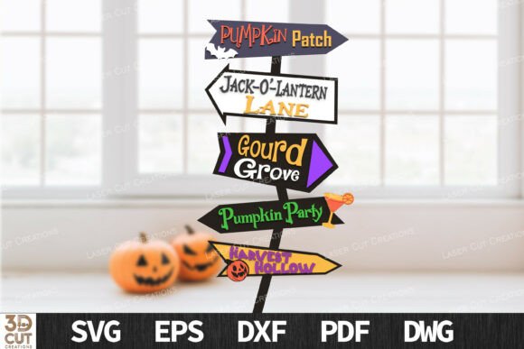 Download Pumpkin Halloween Street Sign SVG - Sign Collection