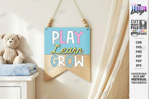 Download Nursery Wall Banner Laser Cut | Sign SVG - Sign Collection