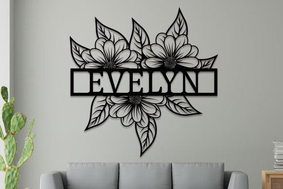 Download Sunflower Name Sign Laser Cut SVG - Sign Collection