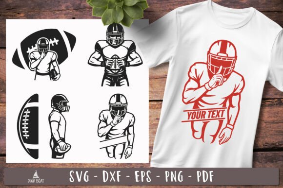 Download Football Player SVG Custom Designs - Sign Collection