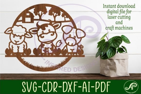 Download Farm Animal Wall Art Sign, SVG File. - Sign Collection
