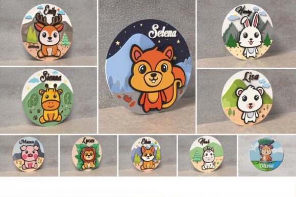 Download Animal Baby Name Sign Bundle - Sign Collection
