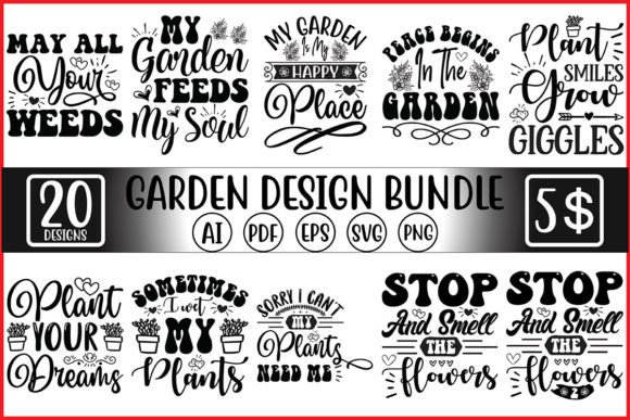 Download Garden SVG Designs Bundle - Sign Collection