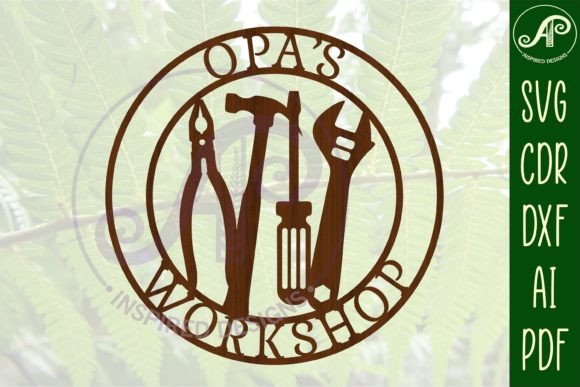 Download Opa's Workshop Tools Sign SVG Cut File - Sign Collection
