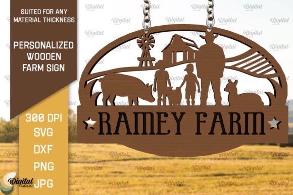 Download Personalized Wooden Farm Sign Laser Cut - Sign Collection