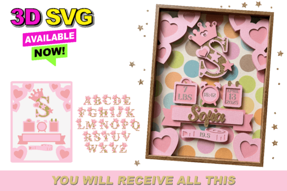 Download Princess Birth Stats Announcement Signs - Sign Collection