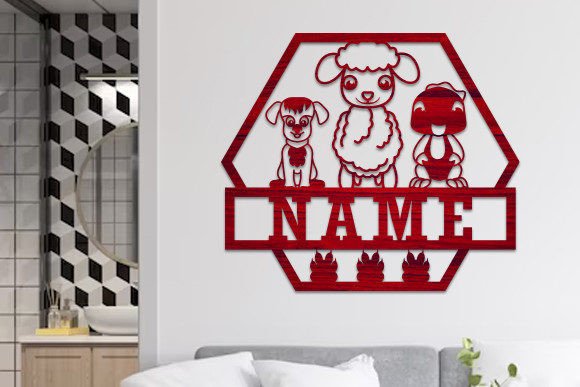 Download Farm Animals Name Sign Laser Cut Svg - Sign Collection